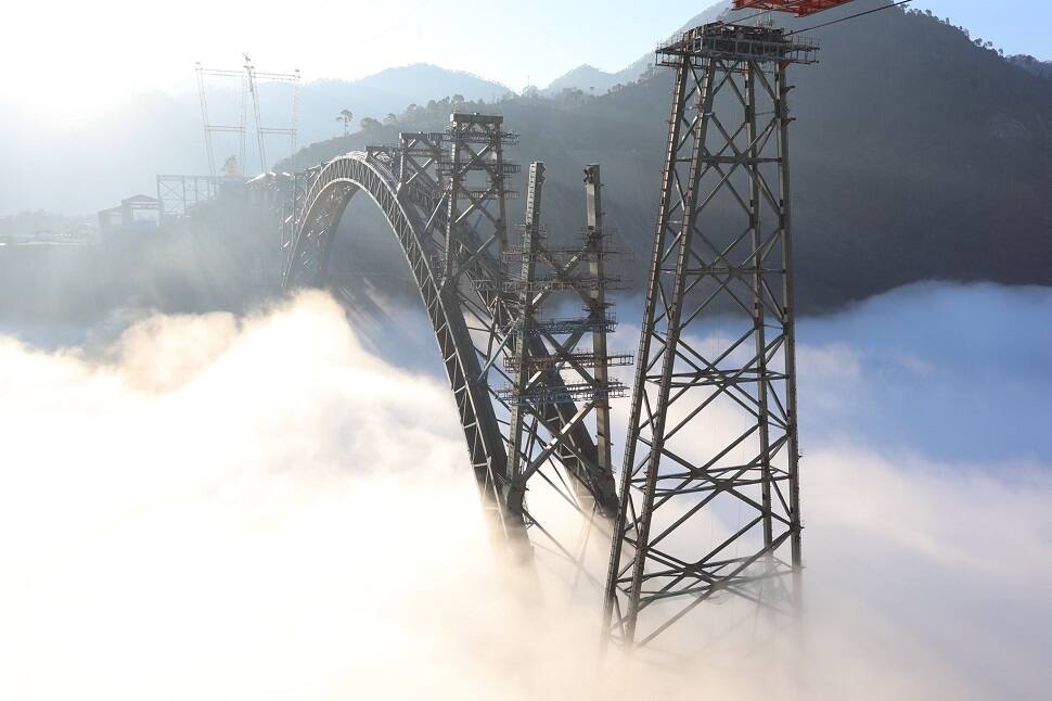 Indian Railways' Chenab Bridge in J&K