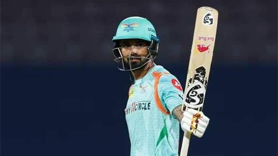 Lucknow Super Giants KL Rahul acknowledges the cheers after completing a fifty against Sunrisers Hyderabad in their IPL 2022 match. Rahul reached his 50th half-century in T20 matches. Rahul and David Warner are now at joint-top for facing 50-plus deliveries most times (19) in an IPL match. (Photo: IANS)