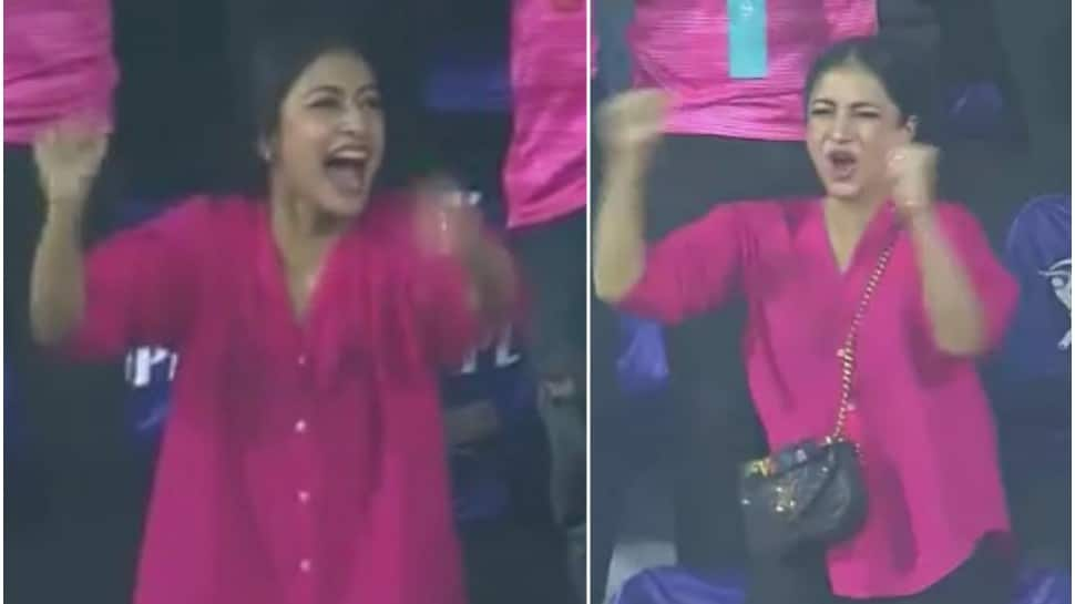 IPL 2022: Dhanashree Verma&#039;s crazy celebration goes VIRAL after Yuzvendra Chahal removes Virat Kohli, David Willey in successive deliveries - WATCH