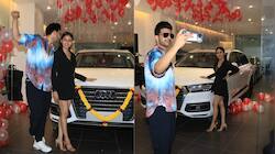 Tejasswi Prakash buys Audi Q7 worth Rs 80 lakh, beau Karan Kundrra kisses her