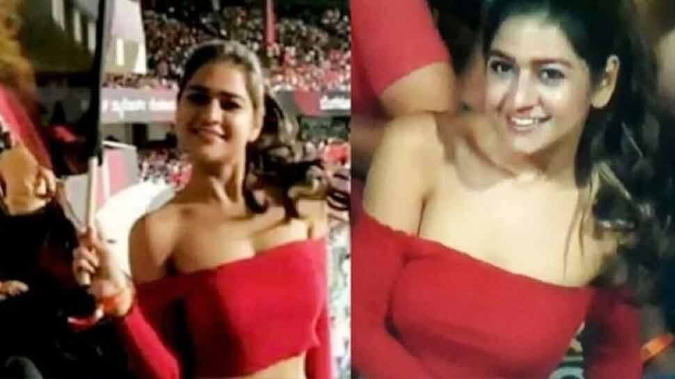 Back in IPL 2019, a mystery girl was caught on camera in Bengaluru cheering the Virat Kohli-led Royal Challengers Bangalore. Deepika Ghose's photo in red top became quite viral on social media. Deepika is a stylist, choreographer and social media content creator by profession. (Source: Twitter)