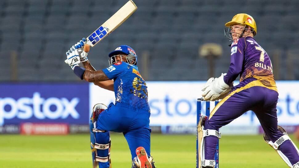Suryakumar Yadav hit his third fifty against KKR which is his joint-most against any opponent. Suryakumar has scored three half-centuries against Delhi Capitals as well. (Photo: ANI)