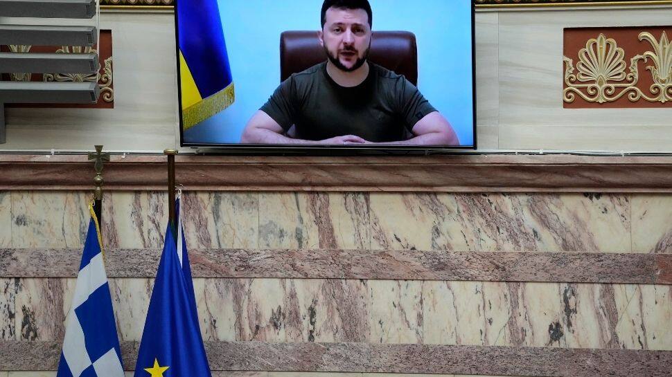 Ukraine president Volodymyr Zelenskyy asks Europe for more Russia sanctions, invokes Greek battle cry