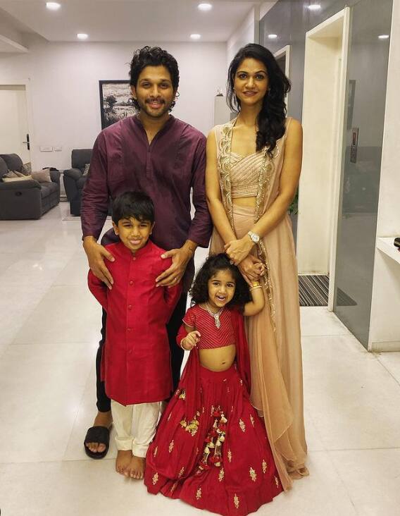 Allu Arjun and his family celebrate Diwali