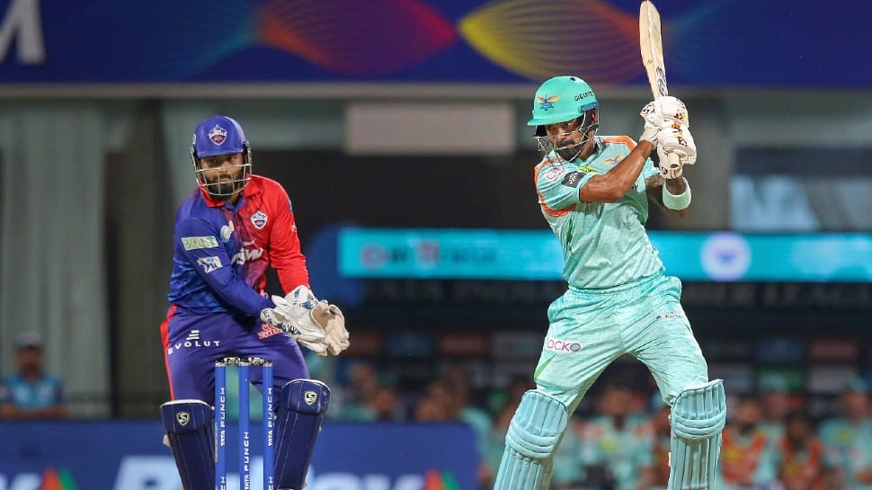 Lucknow Super Giants captain KL Rahul bats against Delhi Capitals in their IPL 2022 match. Rahul has got out for below 25 runs six times out of the last seven innings against DC. (Photo: PTI)