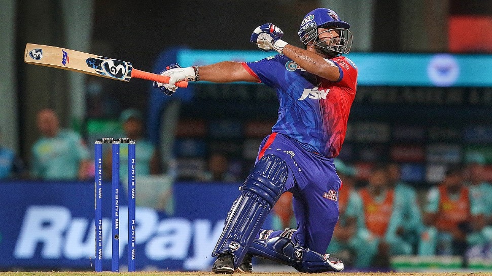 Delhi Capitals skipper Rishabh Pant bats against Lucknow Super Giants in their IPL 2022 match in Mumbai. Pant played out a maiden for the first time in the IPL. K Gowtham bowled a maiden over to the DC skipper Pant in the 12th over of the innings. (Photo: ANI)