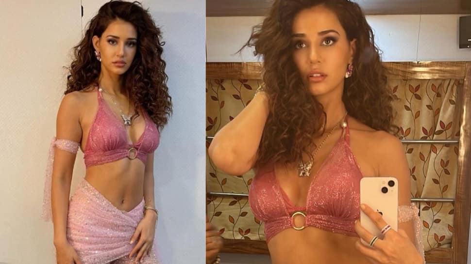 Disha Patani turns up the heat in her pink glittery ensemble, Tiger Shroff’s sister reacts