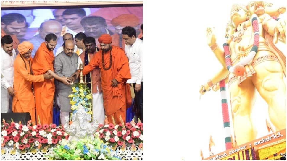 Karnataka CM unveils 161 feet Hanuman statue, says good times ahead 