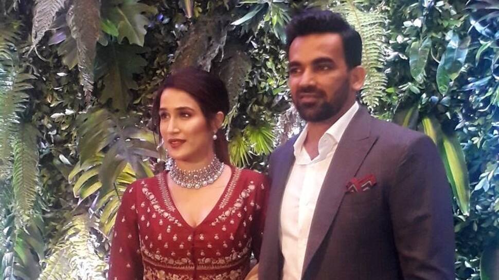 Former India pacer and current Mumbai Indians Director of Cricket Zaheer Khan is married to Sagarika Ghatge. Zaheer and the 'Chak de India' actress Sagarika tied the knot in 2017. (Source: Twitter)