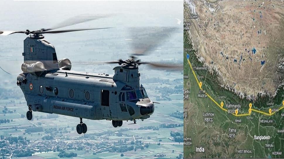 IAF&#039;s Chinook performs longest non-stop helicopter sortie from Chandigarh to Assam, creates record