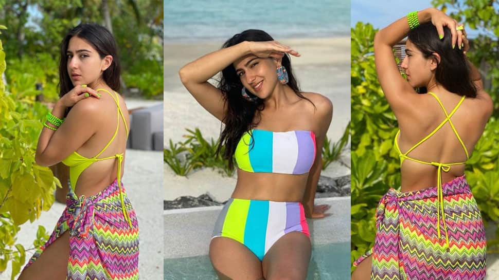 Sara Ali Khan brings the sexy back in her pop coloured neon bikinis - IN  PICS | News | Zee News