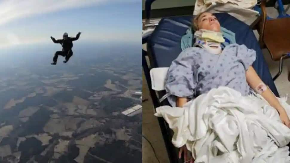 Skydiver falls from 13,500 ft and smashes into ground at 200 km/h, survives