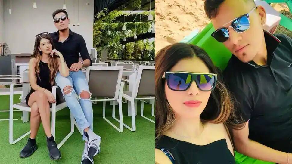 Rahul Chahar, who is the cousin of Chennai Super Kings paceman Deepak Chahar, got engaged to long-time girlfriend Ishani back in 2019. The couple finally got married in March 2022. (Source: Twitter)