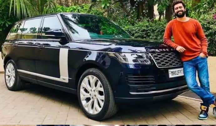 Vicky Kaushal with his Range Rover Vogue