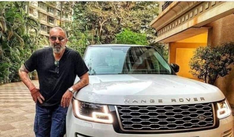 Sanjay Dutt with his Range Rover Vogue