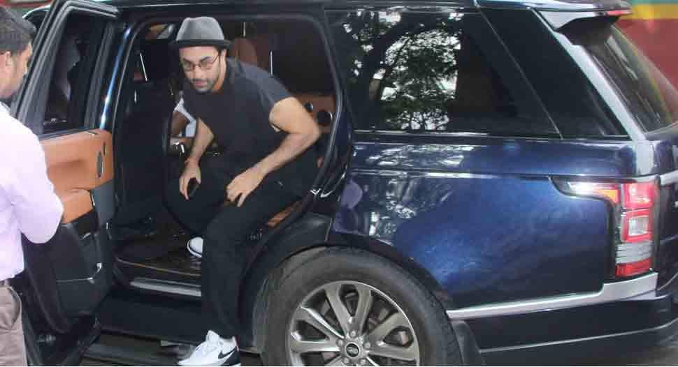 Ranbir Kapoor in his Range Rover Vogue