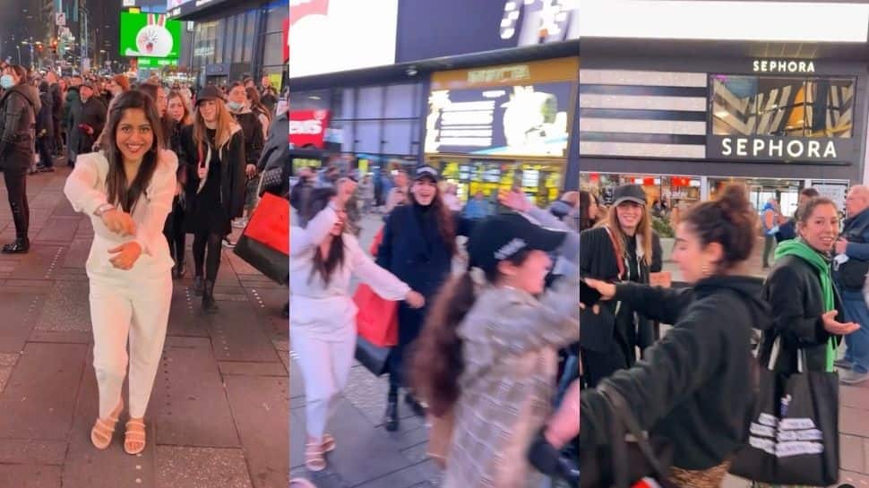 Indian girl makes Americans groove to Badshah song at Times Square in viral video - Watch
