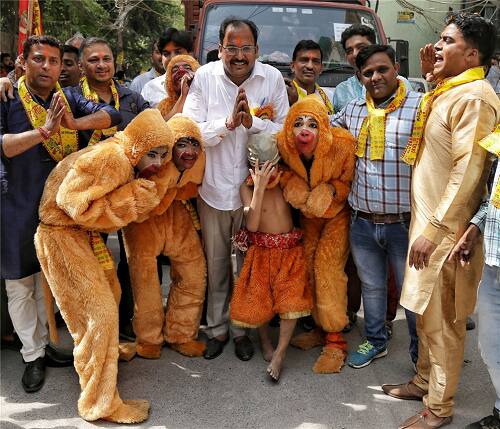  Kids dress up as Hanuman for celebration