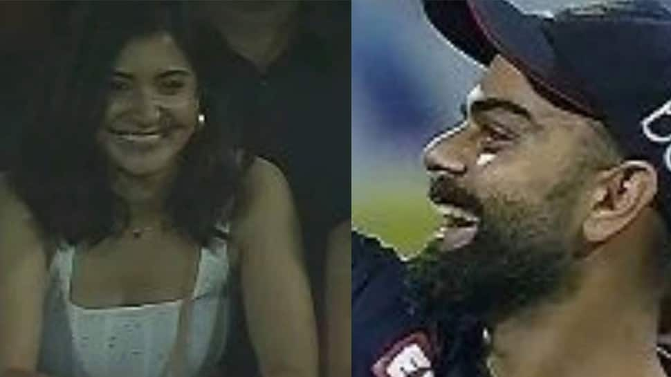 WATCH: Virat Kohli waves to Anushka Sharma in stands after taking Rishabh Pant&#039;s catch in RCB vs DC clash