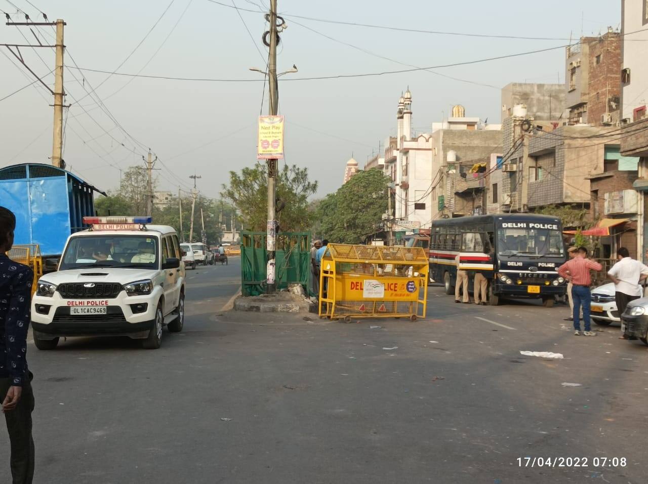 Visuals from violence-struck Jahangirpuri on Sunday morning