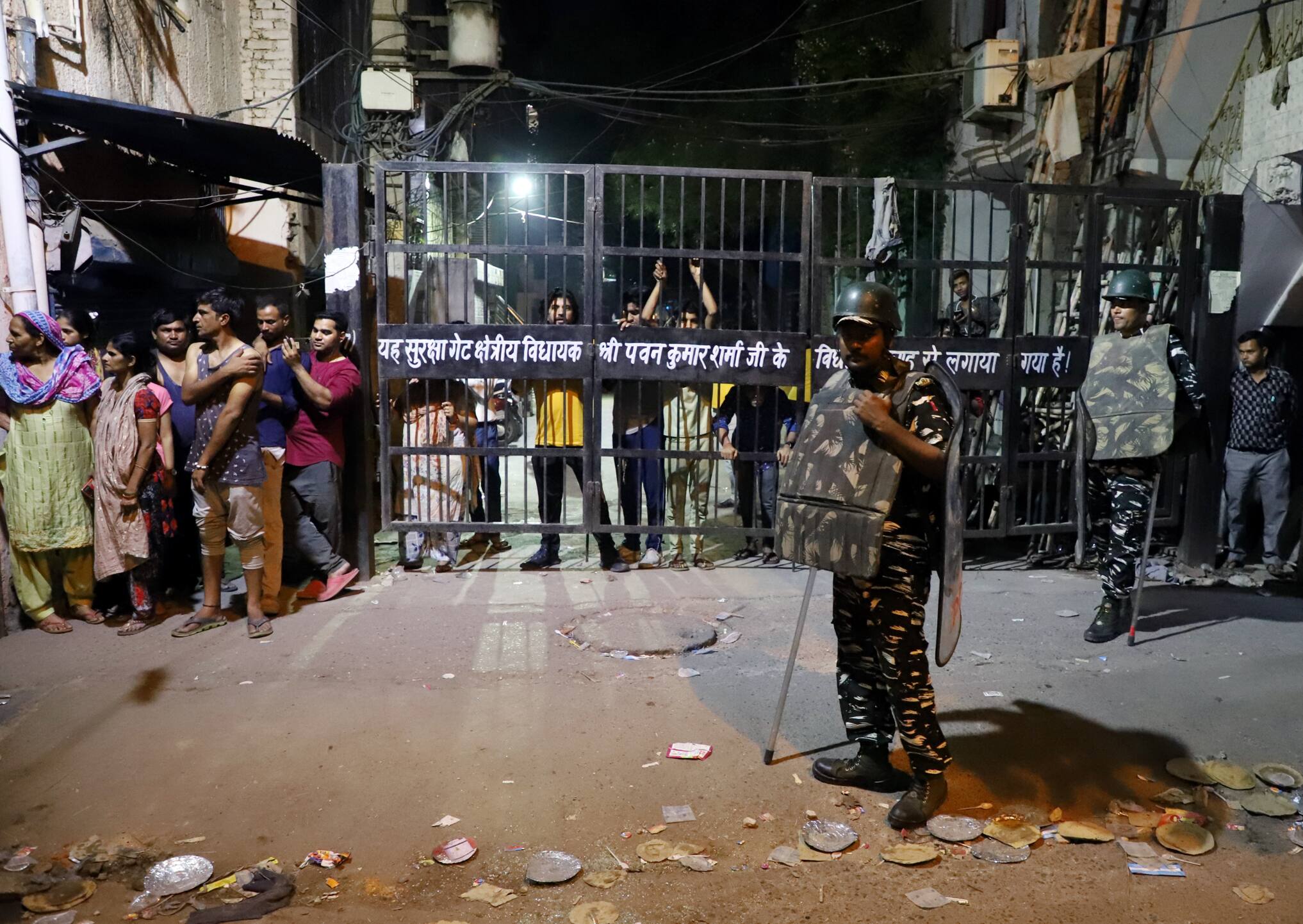 View from the site where violence broke out in Delhi