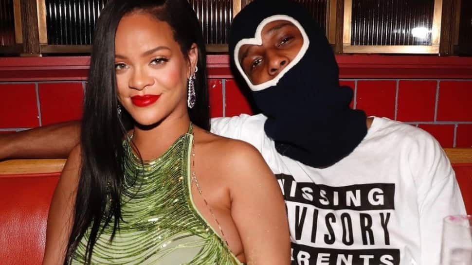 Rihanna In Green Mini Dress With A$AP Rocky In Barbados: Photos