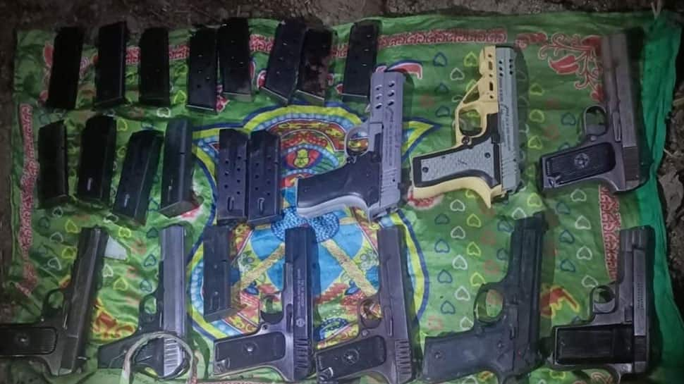 &#039;10 pistols with magazines, 5 grenades&#039;: Huge cache of arms and ammunition recovered in J&amp;K&#039;s Kupwara