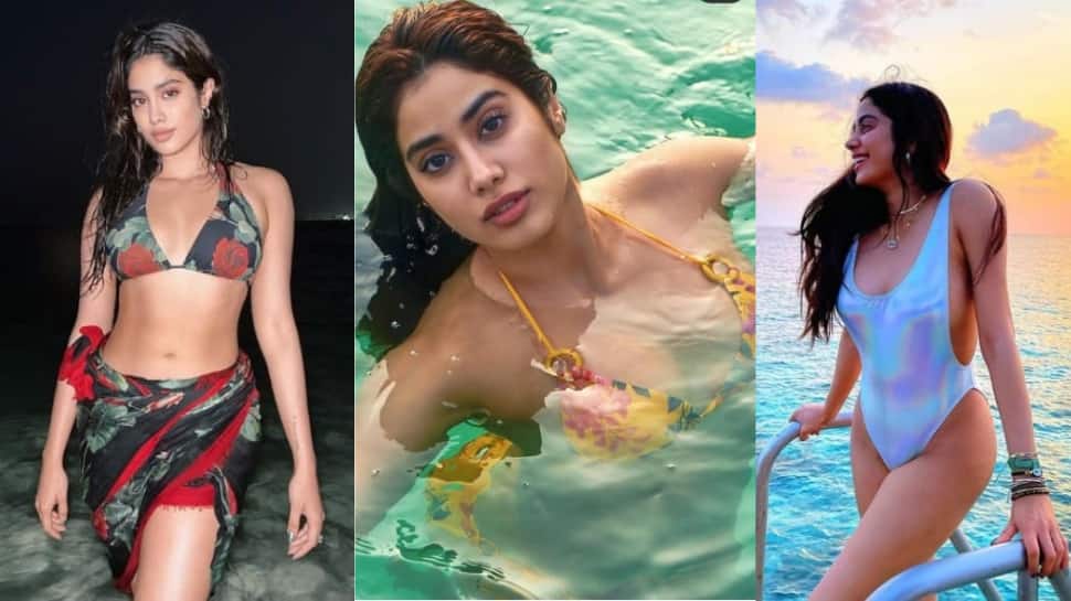 Janhvi Kapoor sizzles in stunning bikinis, check out her vast collection:  PICS | News | Zee News