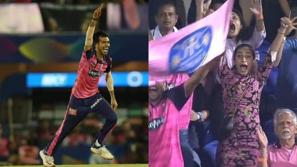 RR vs KKR IPL 2022: Dhanashree Verma interviews husband Yuzvendra Chahal after his hat-trick, WATCH