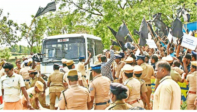 Tamil Nadu Governor&#039;s convoy attacked; ADC writes to state DGP, seeks &#039;tough action against protestors&#039;