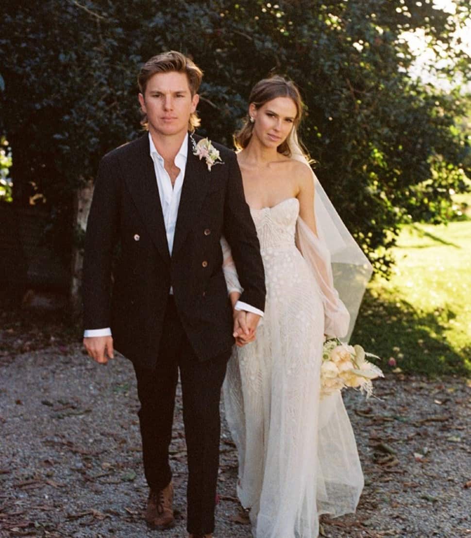 Australian leg-spinner Adam Zampa got married to long-time girlfriend Hattie Leigh Palmer last year. Zampa missed a few matches for RCB in IPL 2021 due to his wedding. (Source: Instagram)