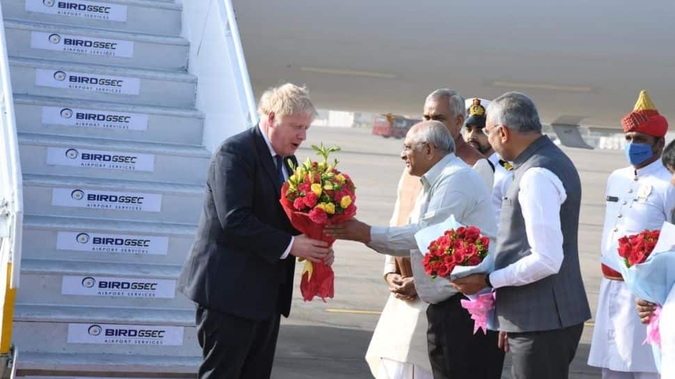 Boris Johnson arrives in Gujarat for first time, begins two-day visit to India