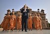 British PM Boris Johnson pays respect at Akshardham during his trip to India