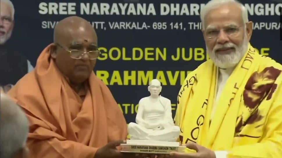 PM Modi attends event marking joint celebrations of 90th anniversary of Sivagiri pilgrimage, Golden Jubilee of Brahma Vidhyalaya