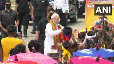 PM Narendra Modi arrives at 'Peace, Unity and Development Rally'