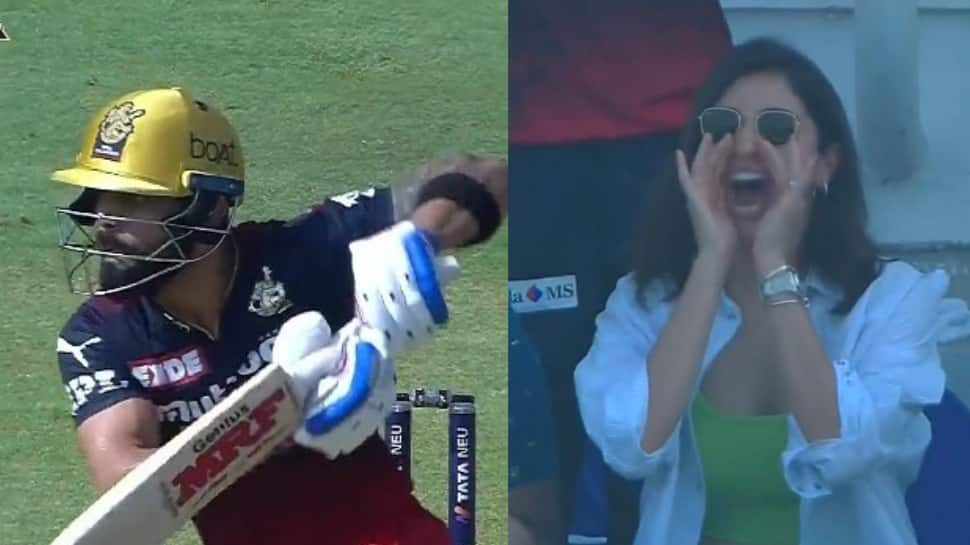 WATCH: Anushka Sharma cheers for hubby Virat Kohli as he smashes fifty vs GT