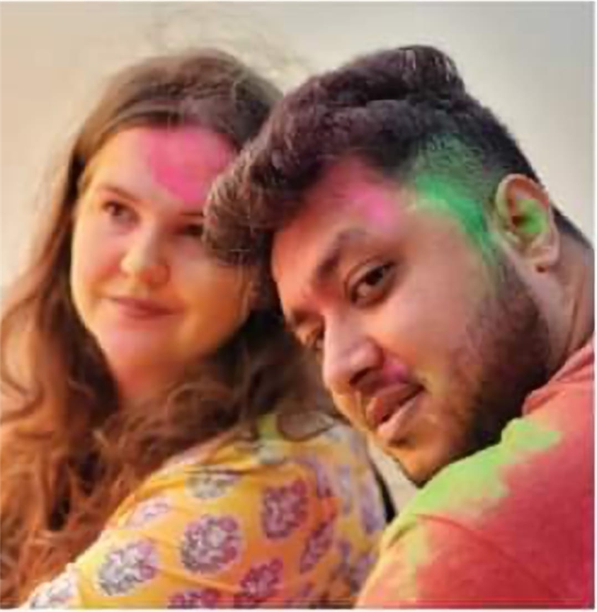 Indian man and his Ukrainian girlfriend, who came to India amid war