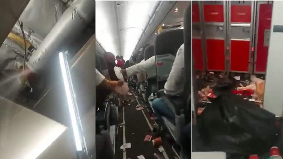 SpiceJet turbulence: Video reveals damage on Mumbai-Durgapur flight - WATCH