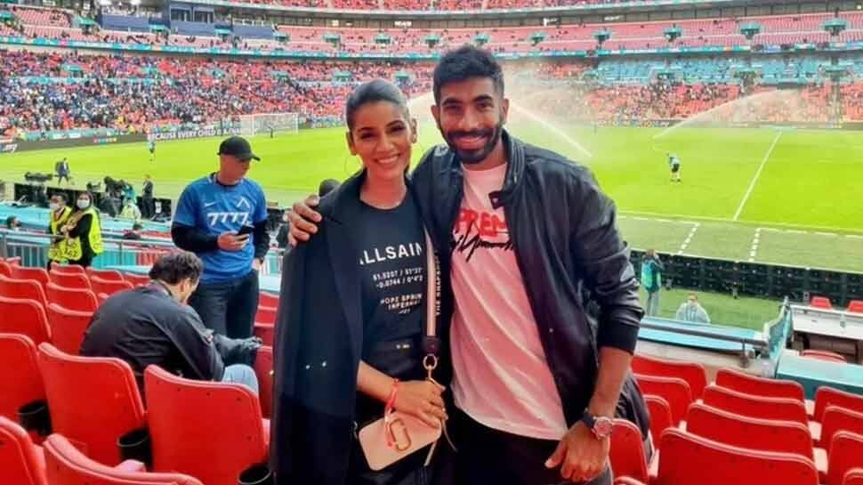 Sanjana Ganesan and Jasprit Bumrah got married in a private ceremony in Goa in 2021. (Source: Twitter)