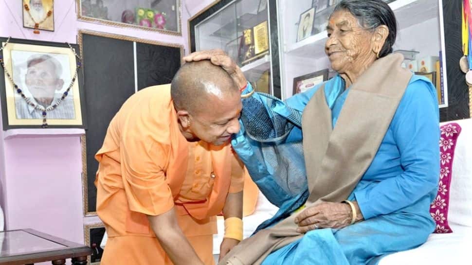 UP CM Yogi Adityanath seeks blessings of his mother in native village in Uttarakhand— See picture