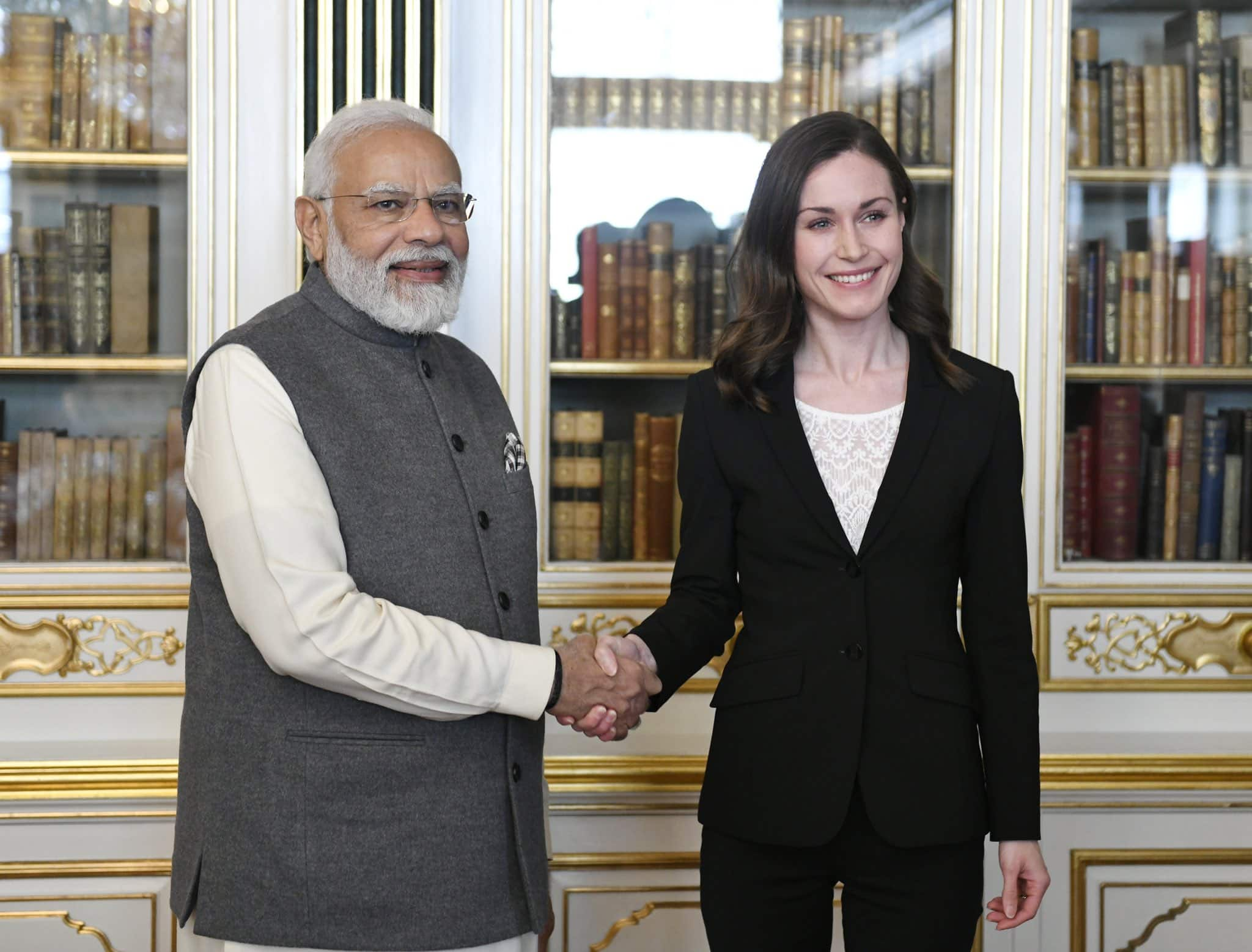 PM Narendra Modi meets Sanna Marin