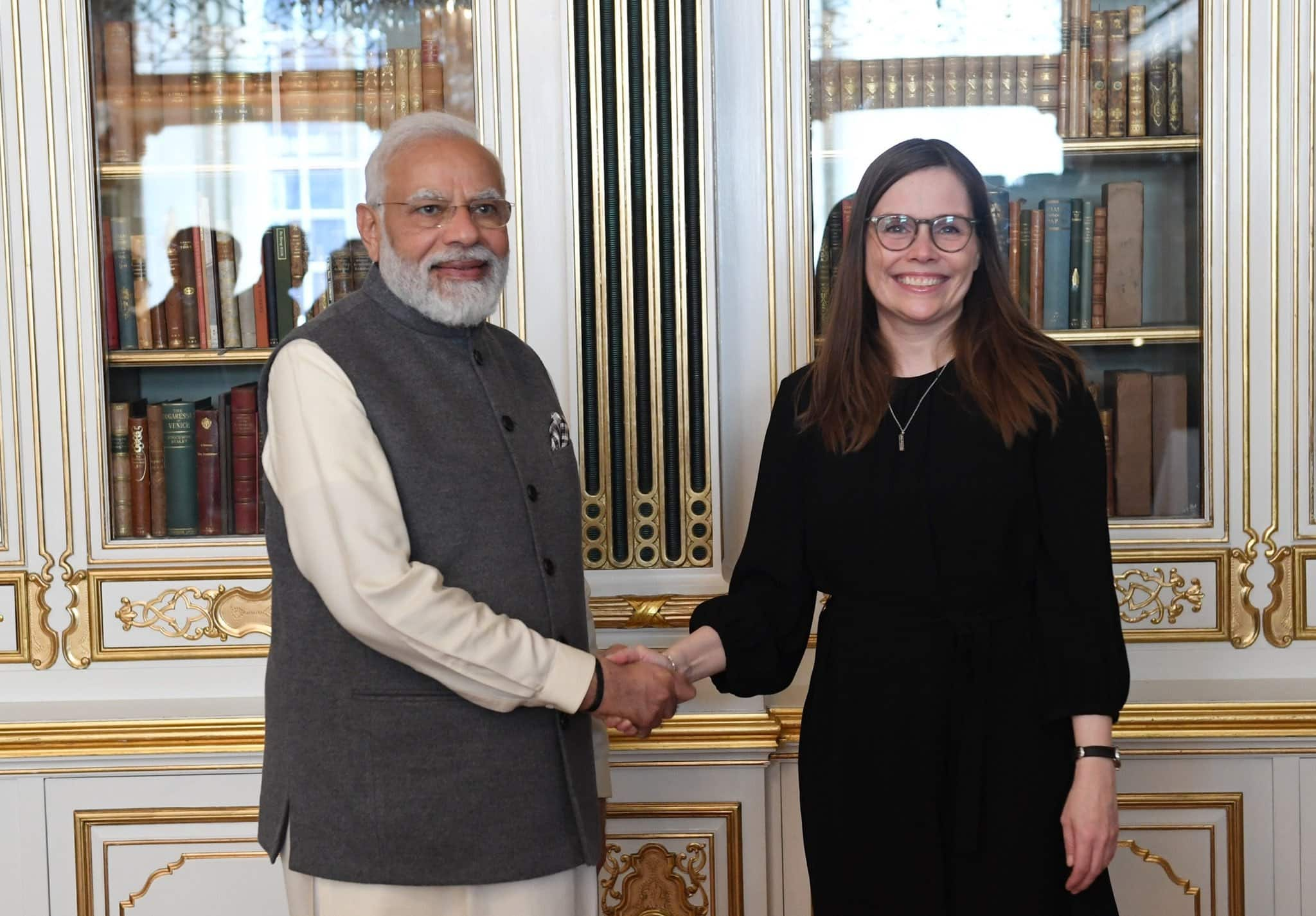 PM meets Iceland counterpart Katrin Jakobsdottir 