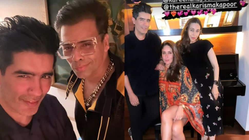 Malaika Arora drools over Karisma Kapoor&#039;s dinner party spread, Kareena glows in printed dress: PICS