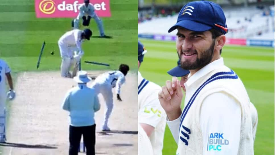 WATCH: Shaheen Afridi&#039;s brutal &#039;YORKER&#039; castles stumps of Sussex skipper Tom Haines