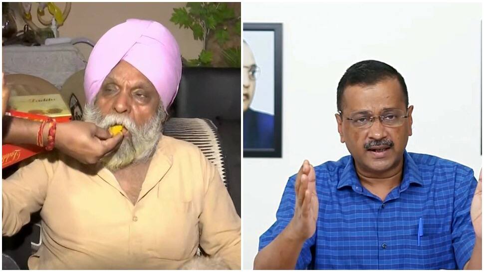 Tajinder Bagga arrest row: BJP leader&#039;s father distributes laddoos after court relief, says Kejriwal &#039;scared&#039; of his son