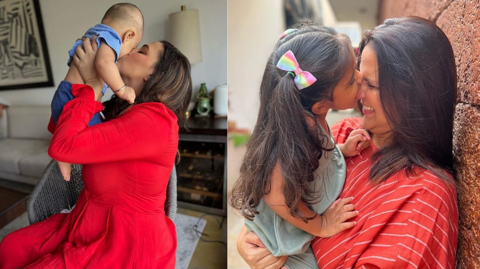 Neha Dhupia shares adorable photos with kids