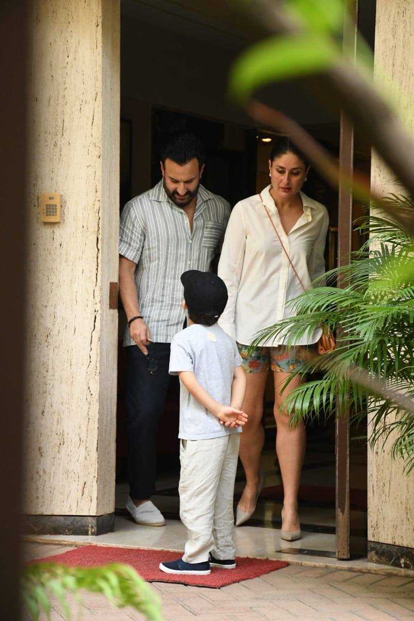 Kareena, Saif and Taimur looked lovely in white