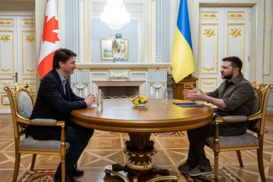 Justin Trudeau and Volodymyr Zelenskyy in Kyiv