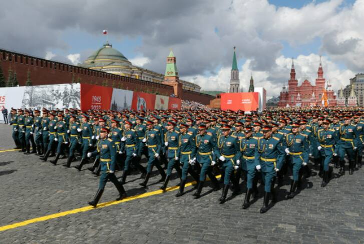 The celebration takes place at Red Square in Moscow