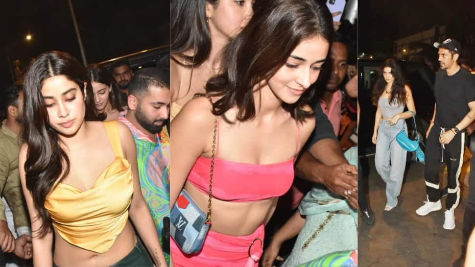 Janhvi Kapoor, Ananya Panday, Arjun Rampal and girlfriend visit Bastian